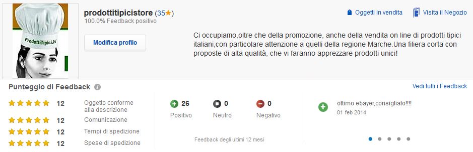 100% gli utenti Ebay soddisfatti che hanno acquistato sul nostro store